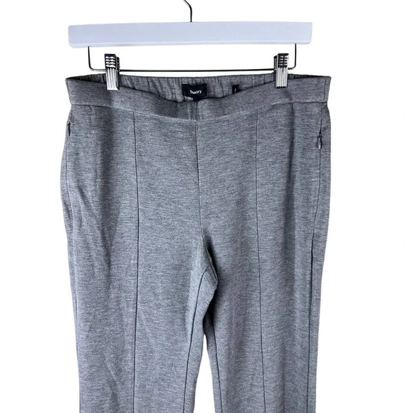 Theory Gray Slit Demitria Pull On Double Knit Jersey Women’s 10 - Picture 5 of 11